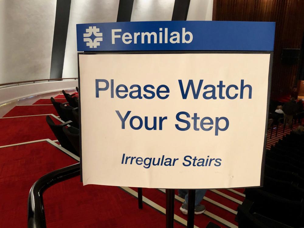 Ramsey Auditorium watch your step