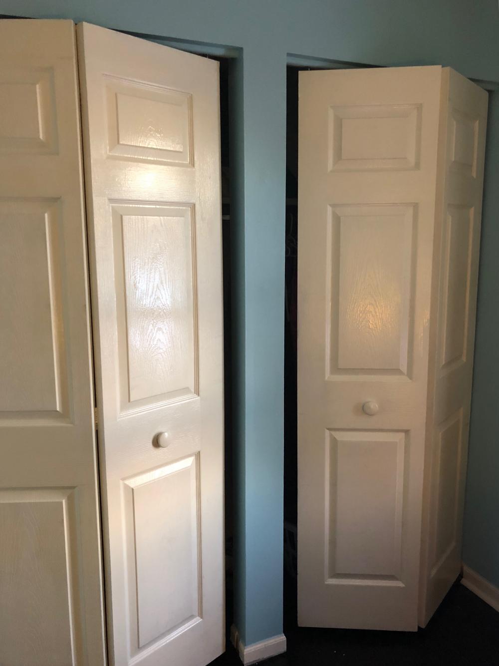 Closet doors repainted
