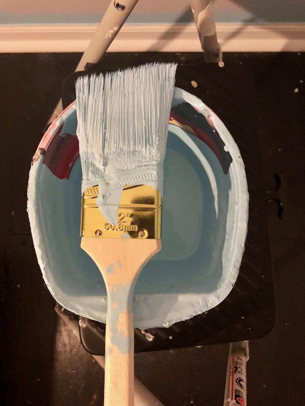 Paint brush with the new blue