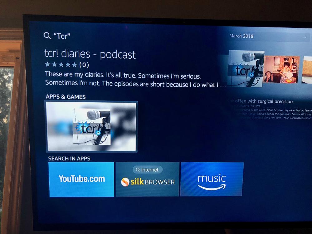 1 Search for tcr on the Fire TV