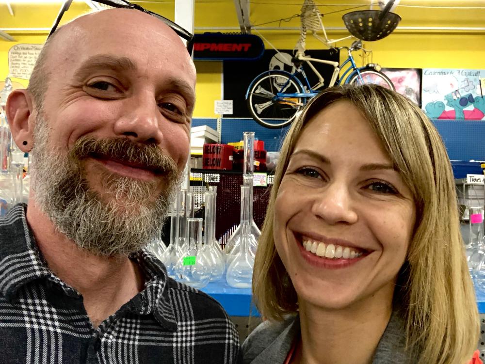 Sara and I at Science Surplus