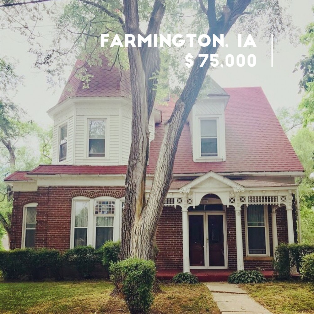Cheap Old Houses on Instagram: 301 N 4th St, Farmington, IA