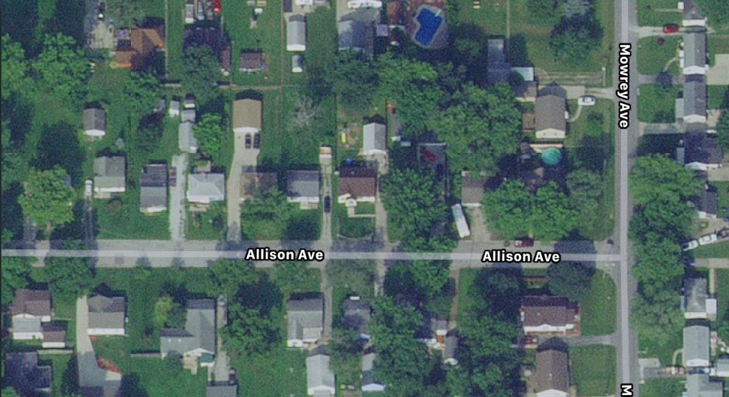 Allison Ave satellite map