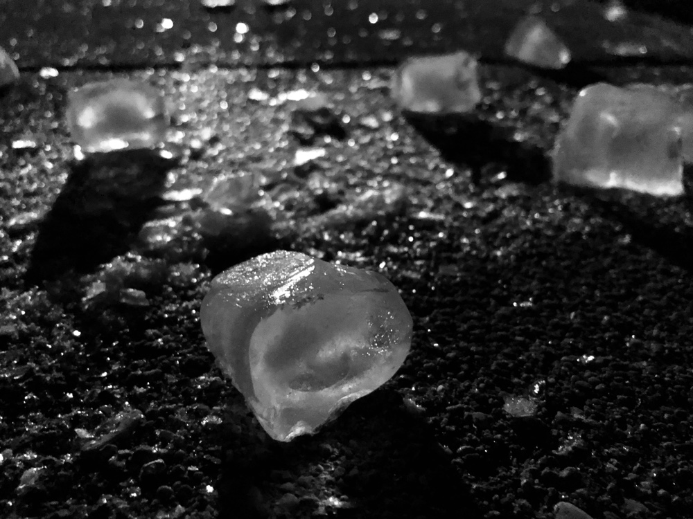 Icecubes, black and white 1