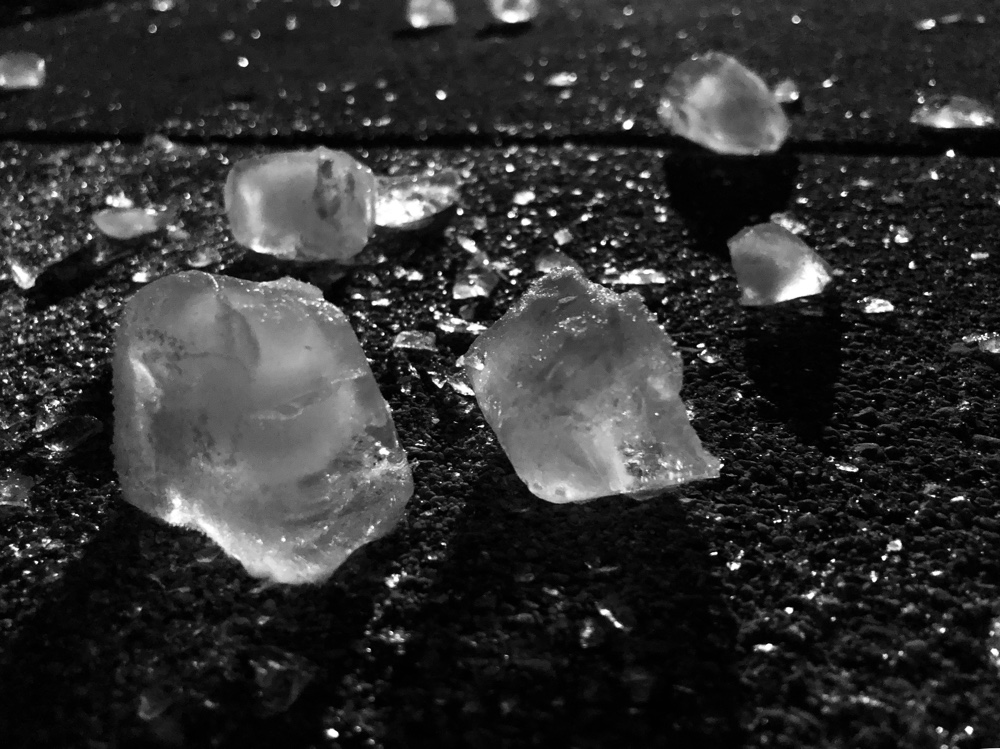Icecubes, black and white 2