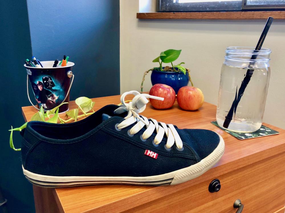 Shoe on the cabinet