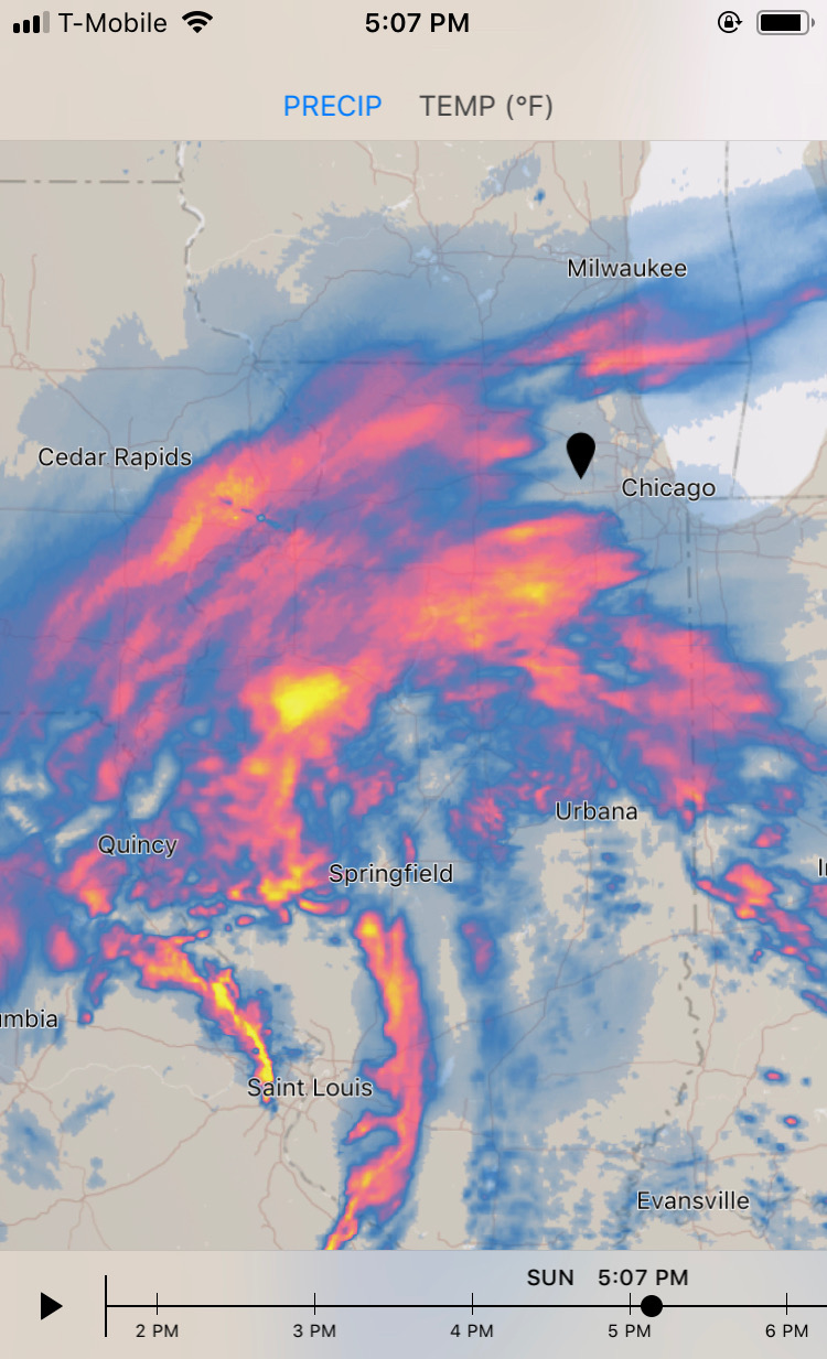 Blizzard 2018 radar map