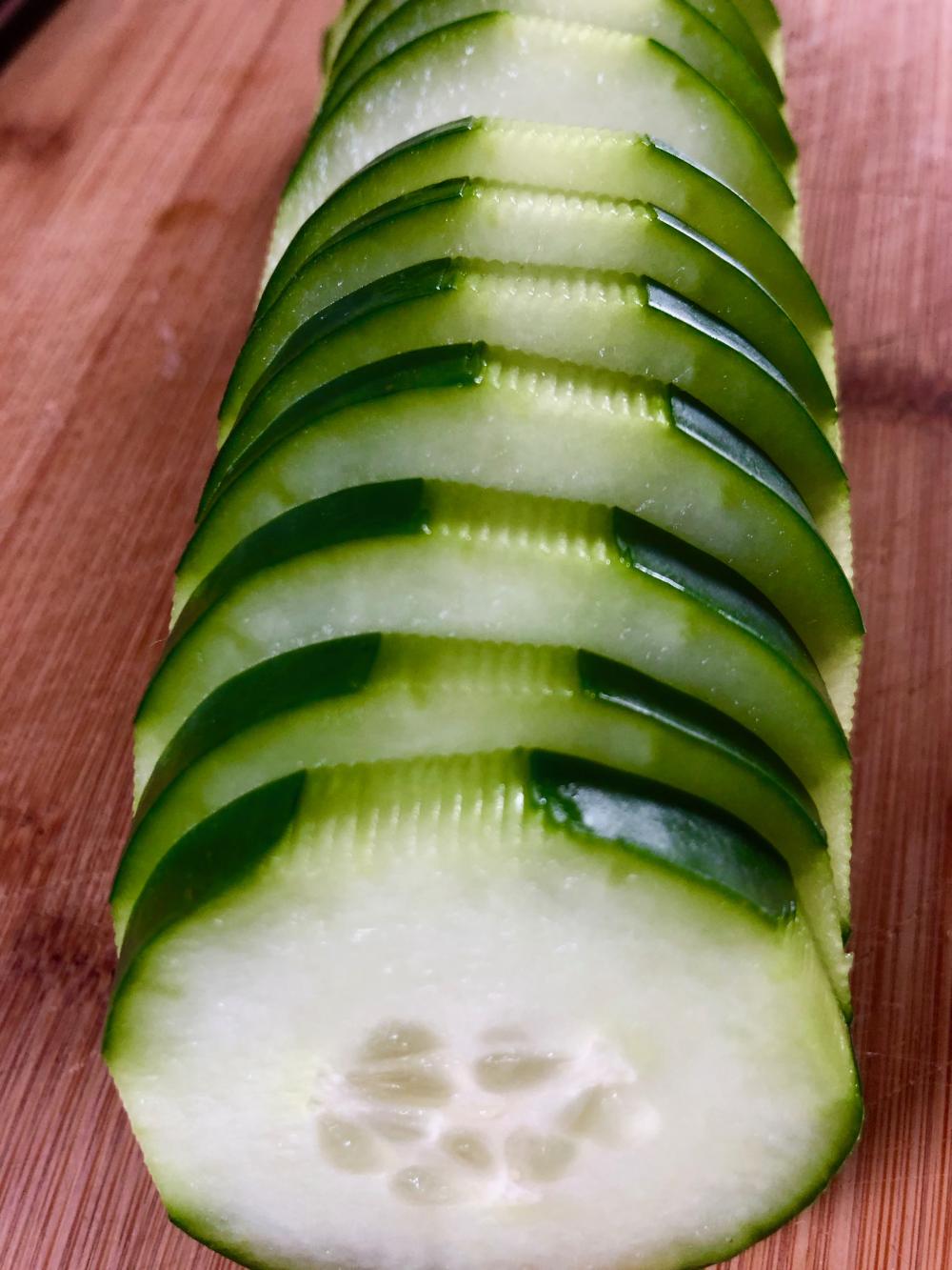 Getting fancy with a cucumber