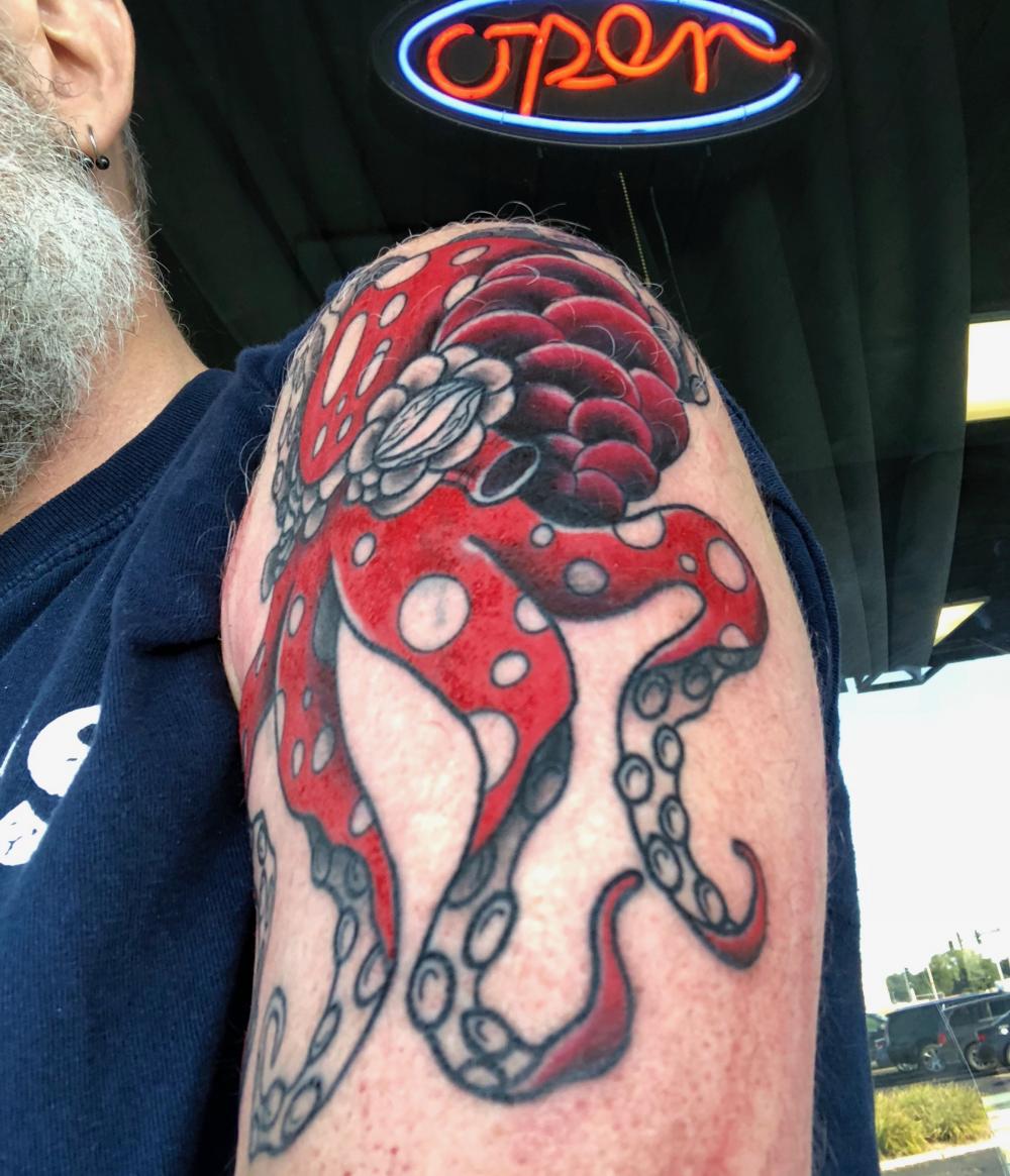 Octopus colored tattoo 1