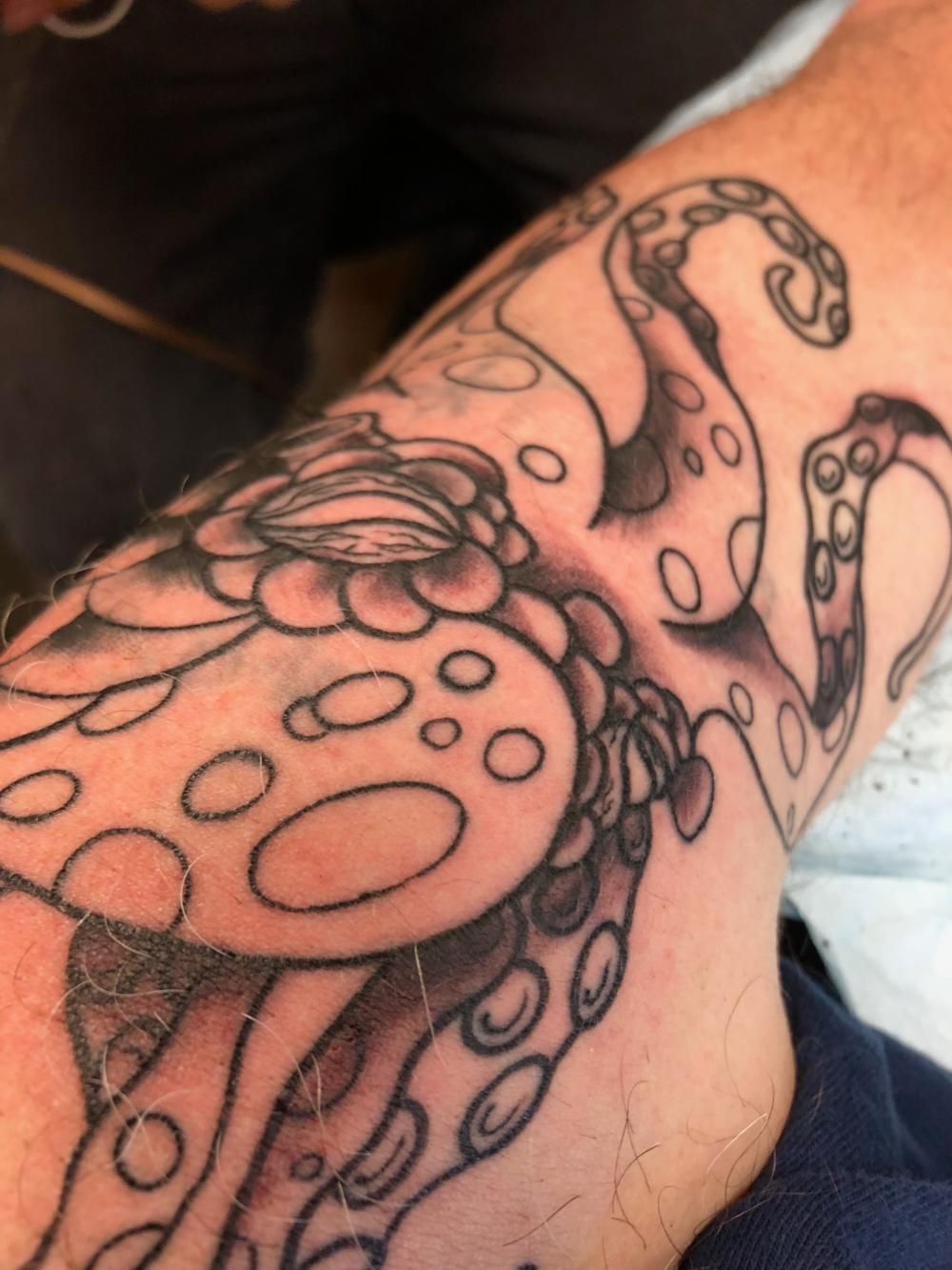 Octopus shaded tattoo