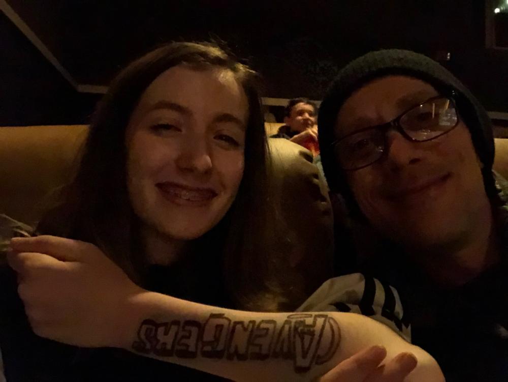 Maggie and I at Avengers Endgame