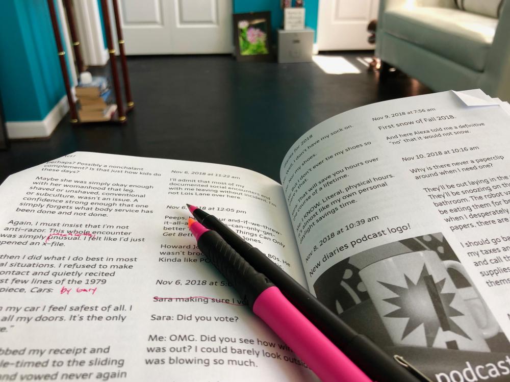 tcr! diaries for 2018 (the book proof reading)