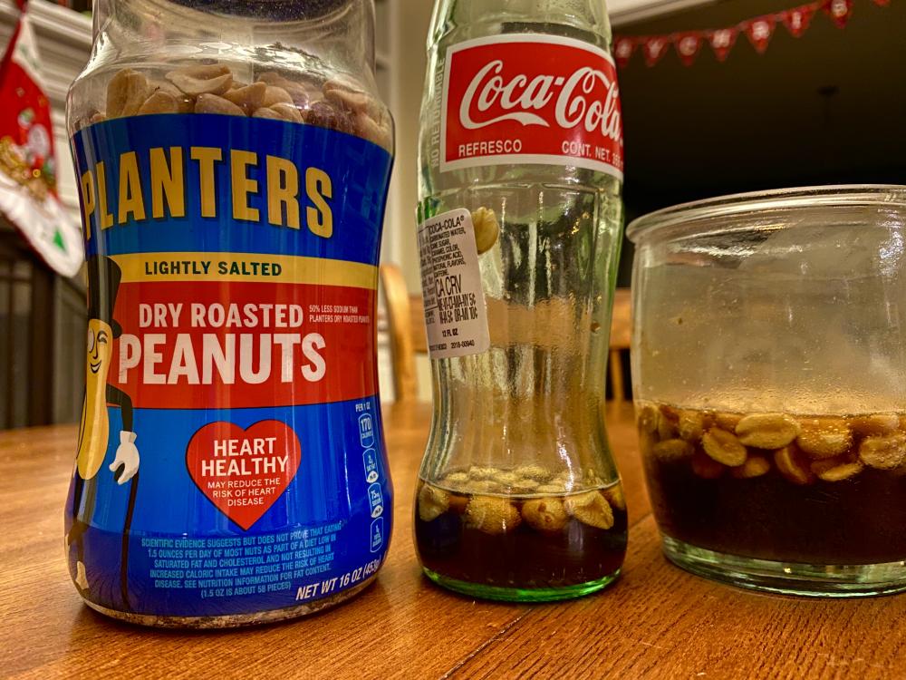 Peanuts + Coke is a thing