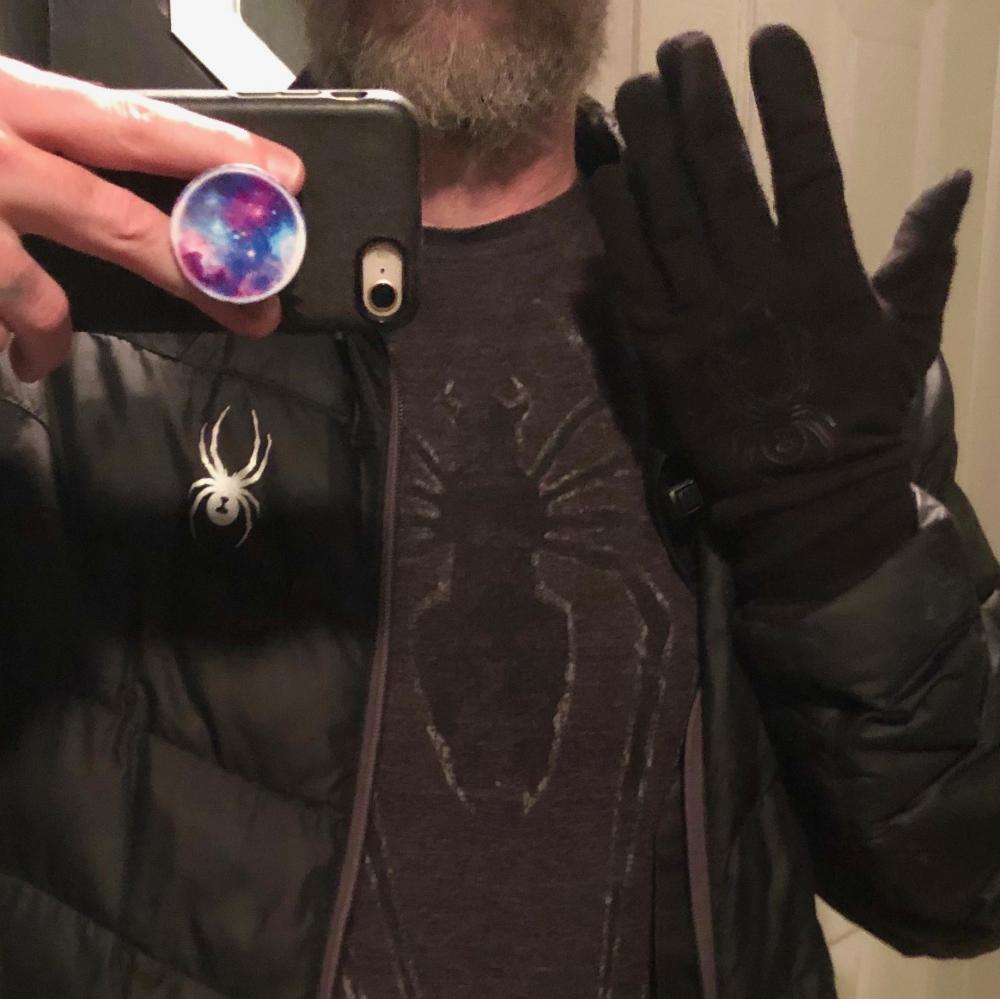 Spider shirt, spider coat, and spider gloves
