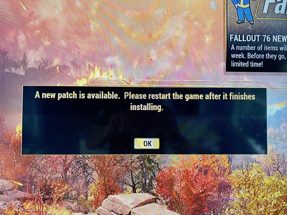 Fallout 76 - A new patch is available