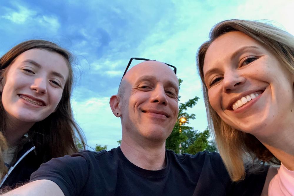 Maggie Myself and Sara at Wheaton fireworks