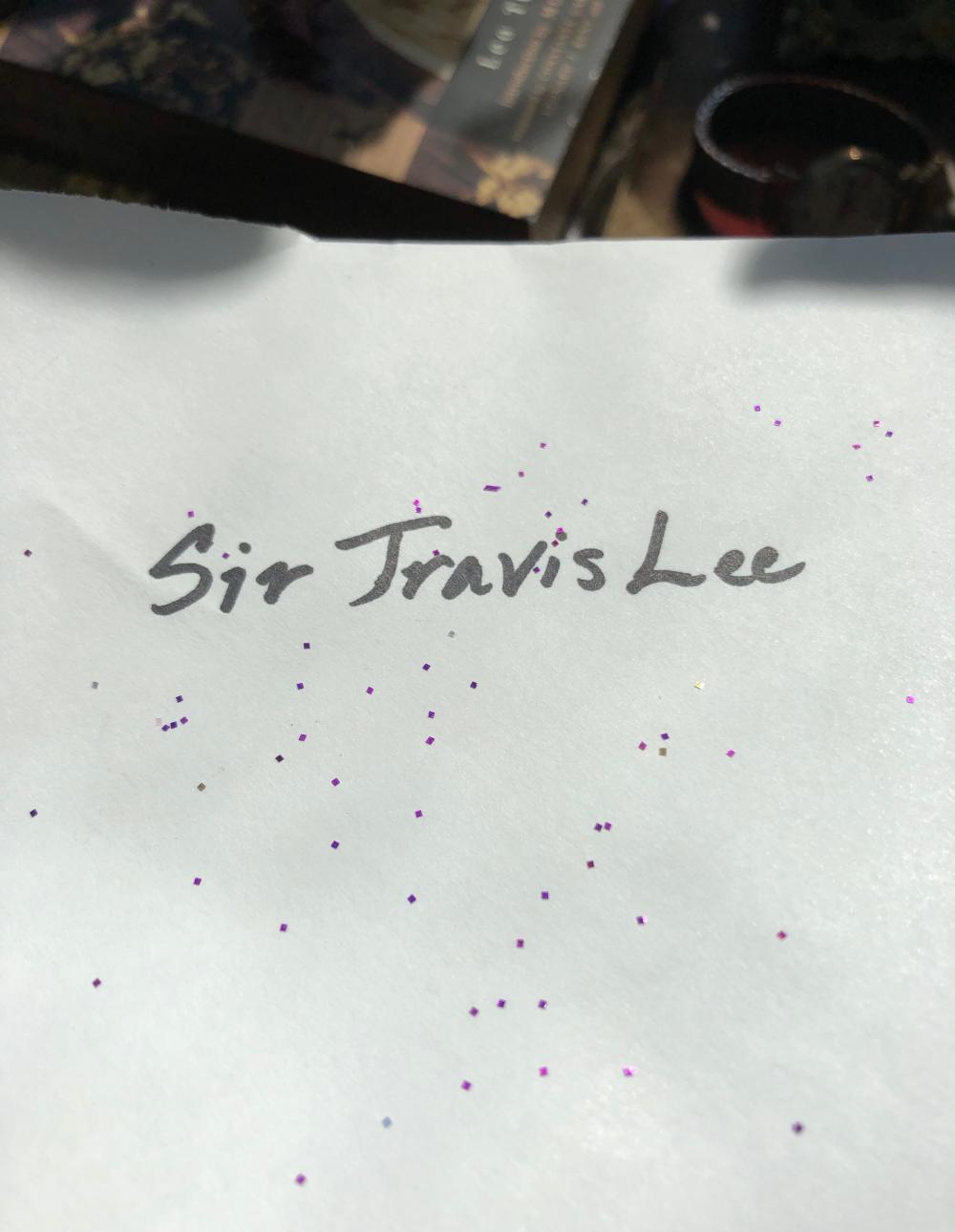 Sir Travis Lee with glitter
