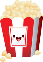 Happy Cartoon Popcorn Box