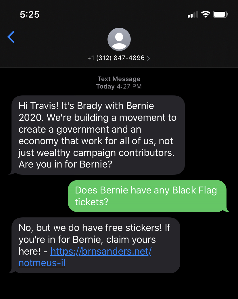 It's Brady with Bernie 2020