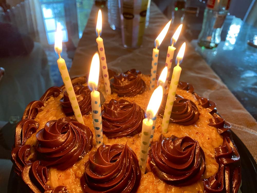 German Chocolate birthday cake
