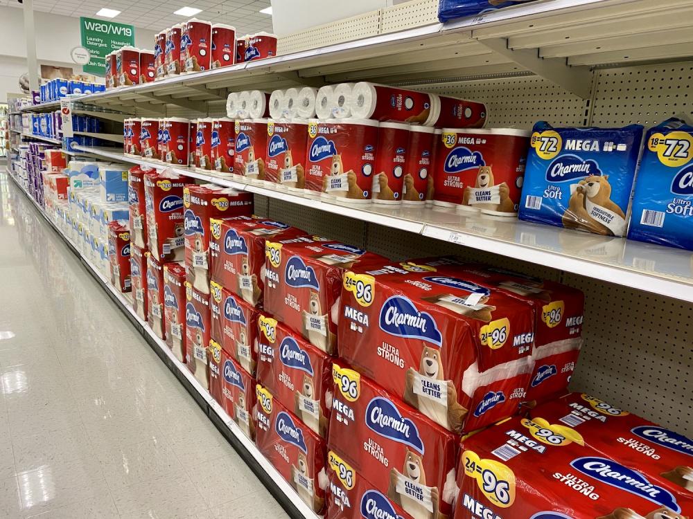 Toilet paper back on the shelves