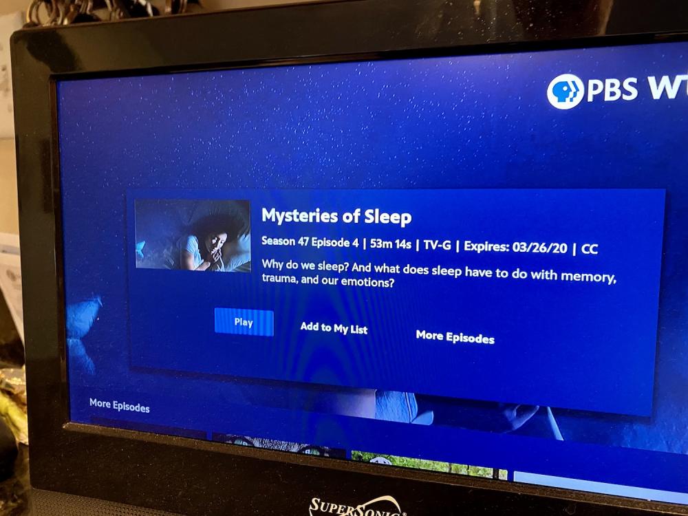 Mysteries of sleep on PBS