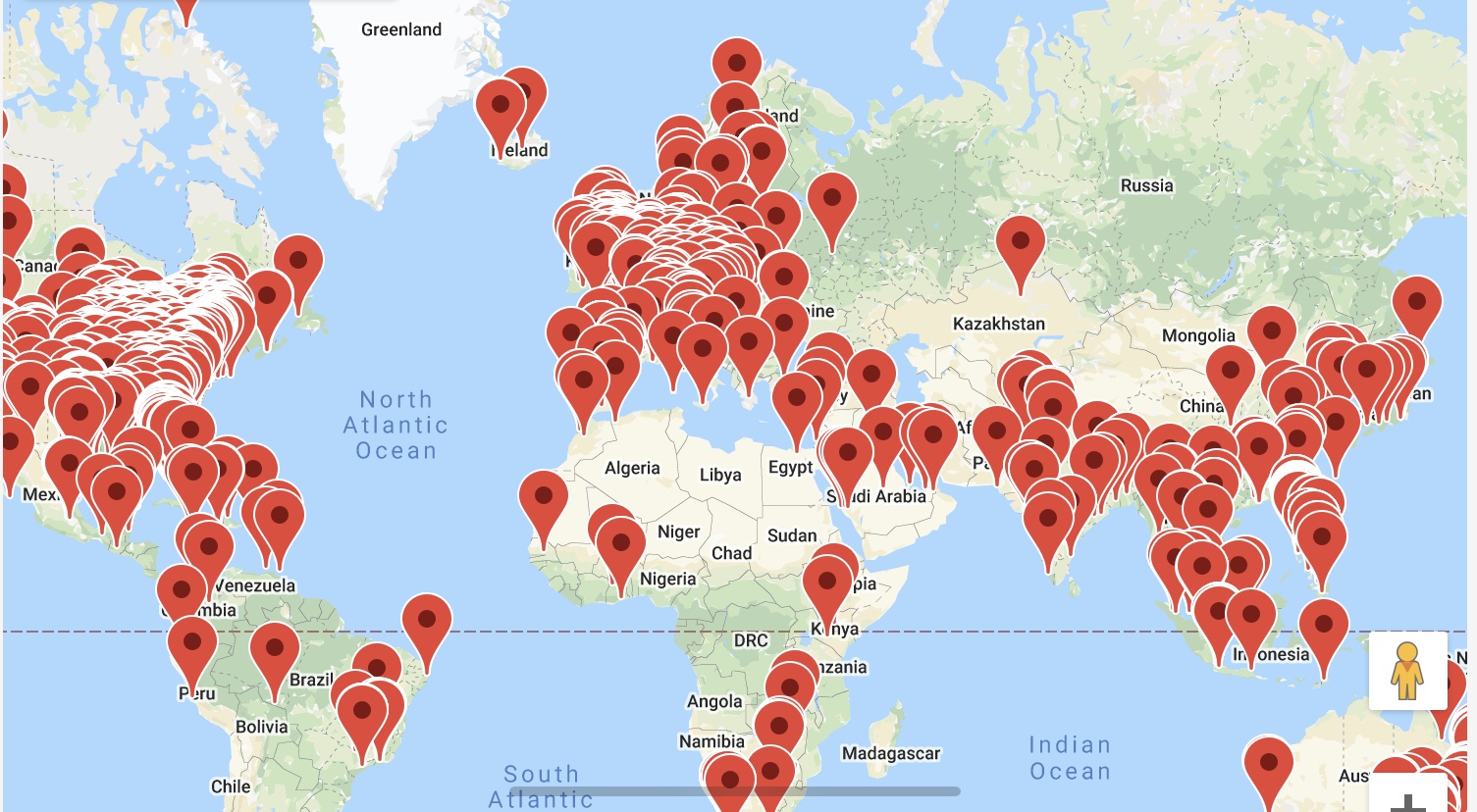 diaries podcast map for March 2020