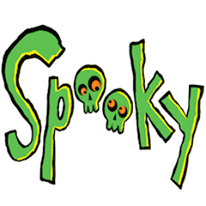 Green lettered spooky