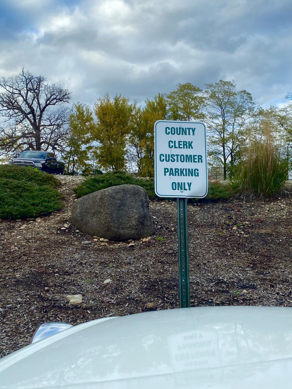 County Clerk Customer Parking Only
