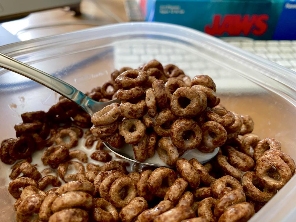 Friday lunch: Chocolate Cheerios