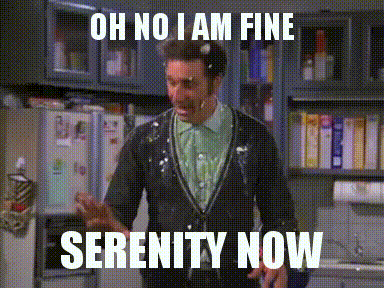 Seinfeld Oh no I am fine serenity now
