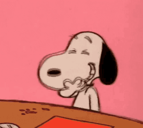 Snoopy laughing