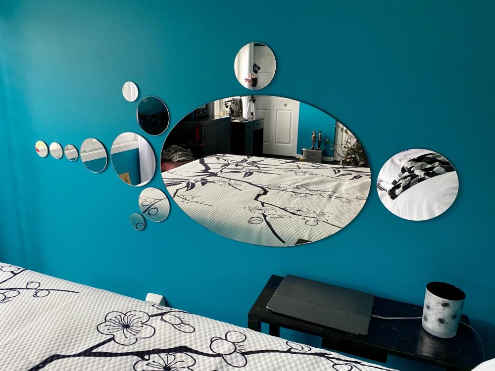 Bubble mirror spacecraft in orbit