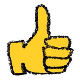 big yellow thumbs up