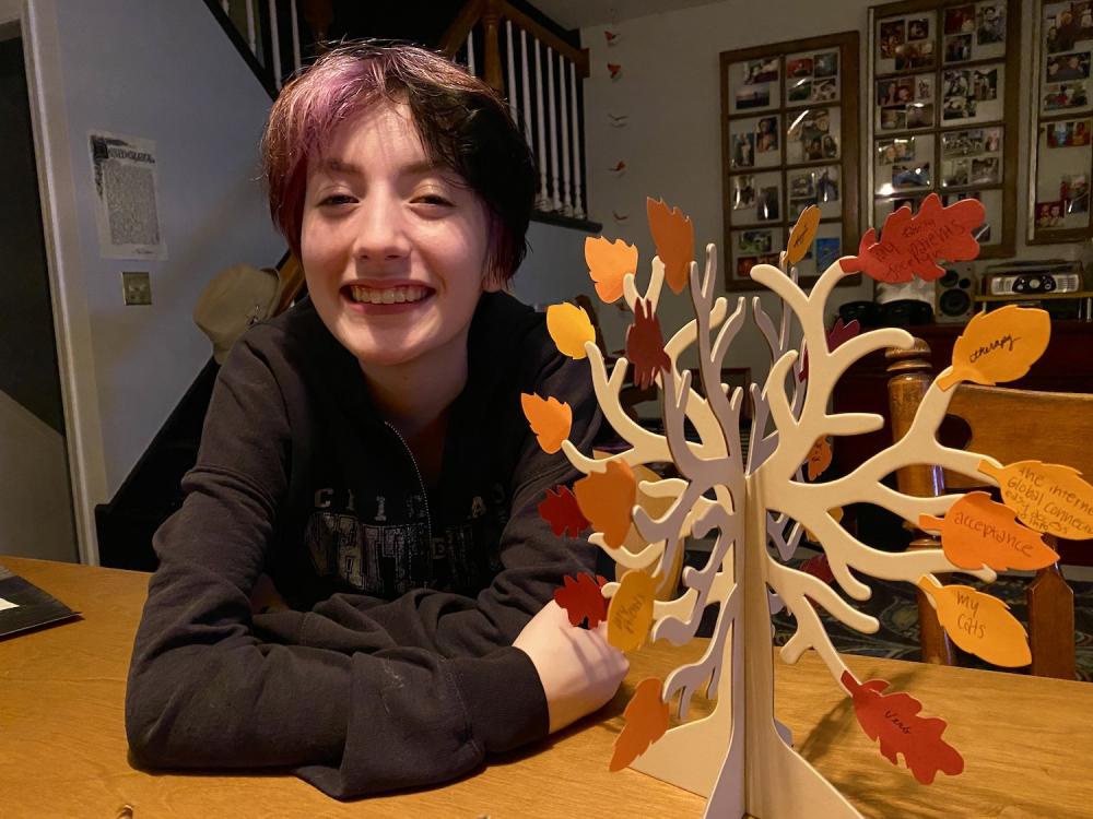 Maggie with the Thankful Tree