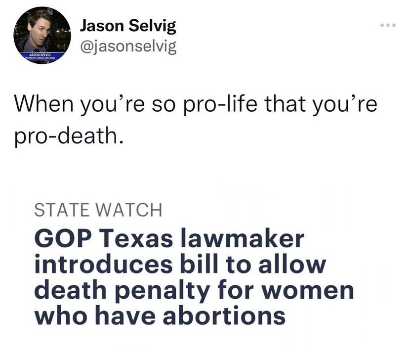 When you're so pro life